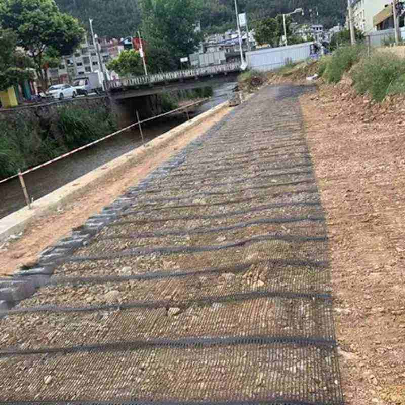 Uniaxial plastic geogrid