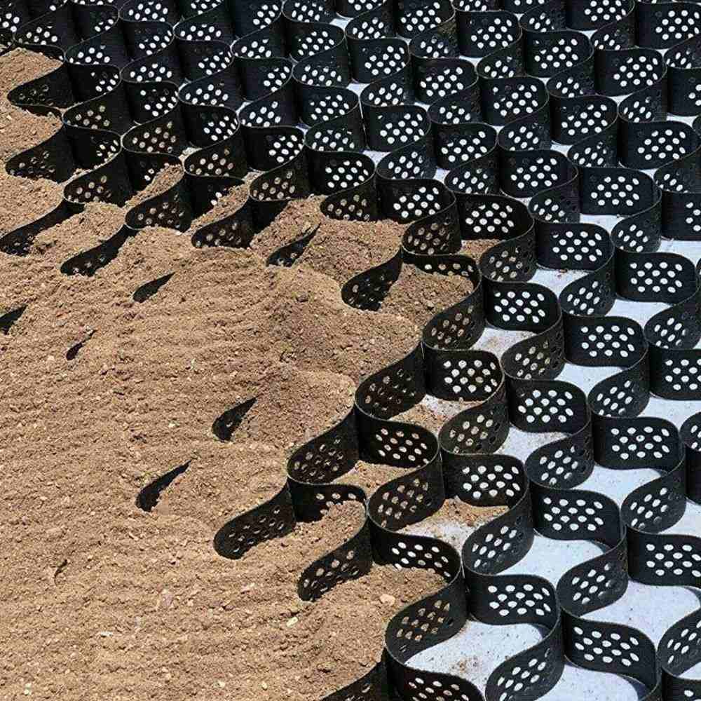 Flexible Plastic HDPE Black Driveway Grid Gravel Geocell For Slop Protection