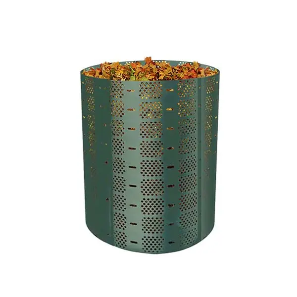 Cubo de compost de cocina de forma redonda de acero inoxidable 5L interior