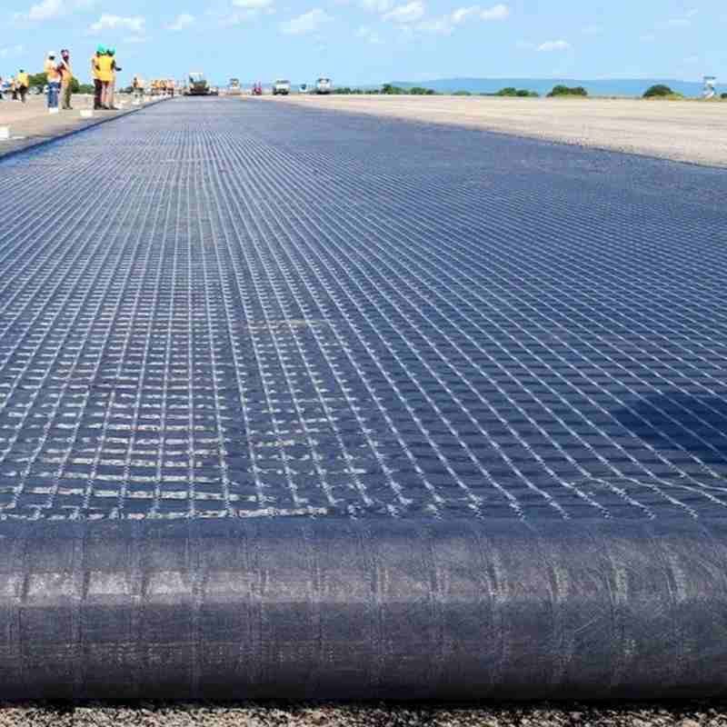 Warp-Knitting Polyester Reinforced Composite Fiberglass Geogrid Nonwoven for Concrete Road Surface