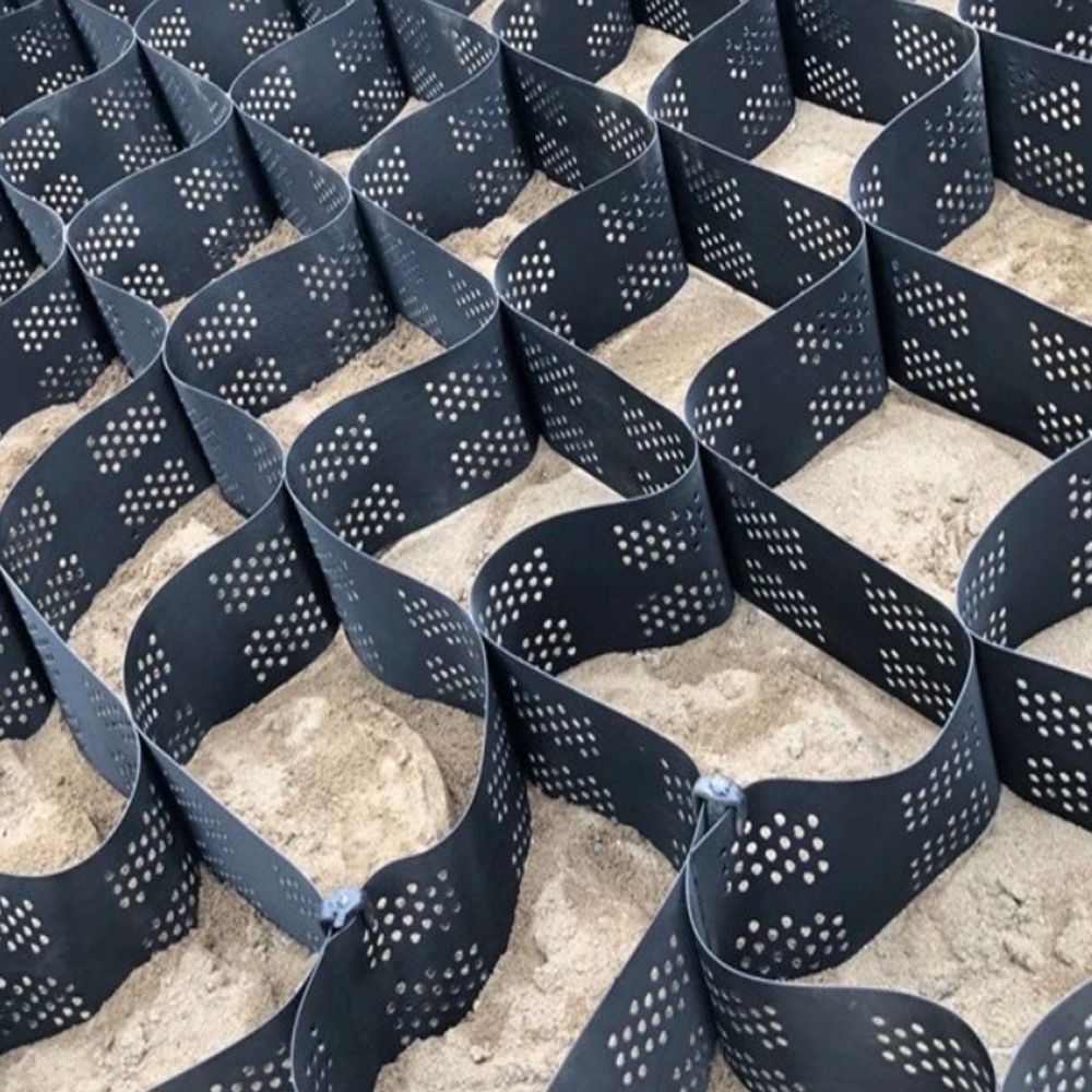 Plastic Gravel Grid HDPE Geocell 50mm Height Road Honeycomb Gravel Driveway Price