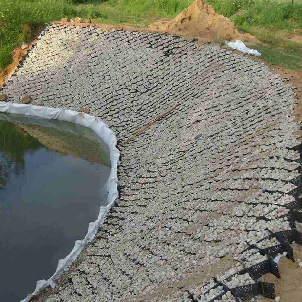 50-300mm Height Vegetation Retaining Wall Grid Geocell Gravel Stabilizer