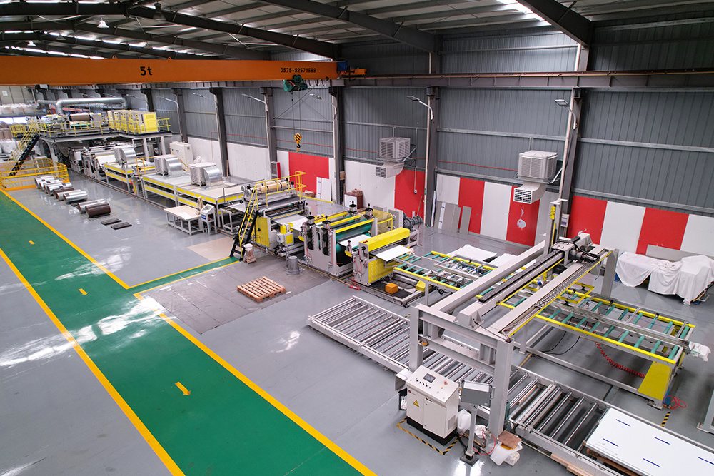 Multifunctional metal composite board production line