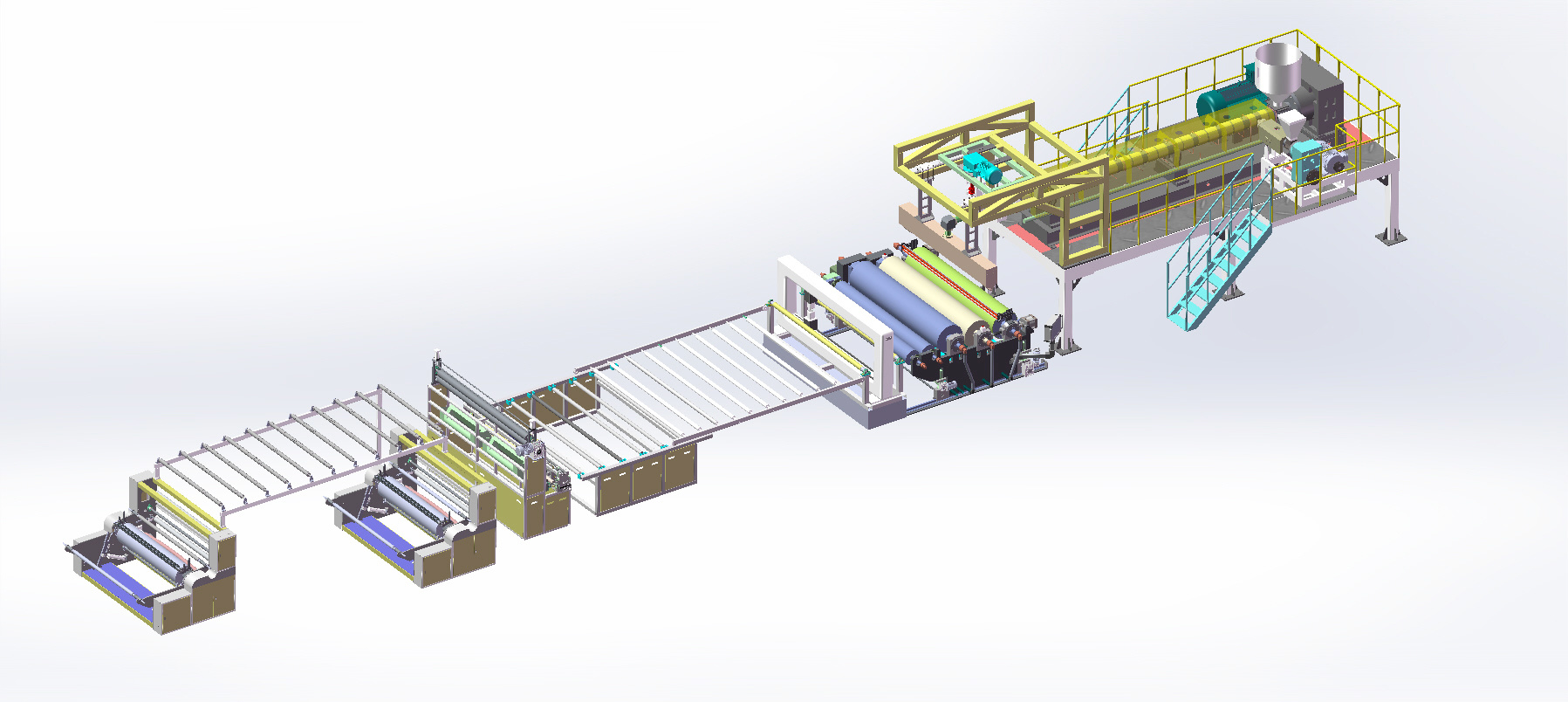 EVA solar cell packaging film production line