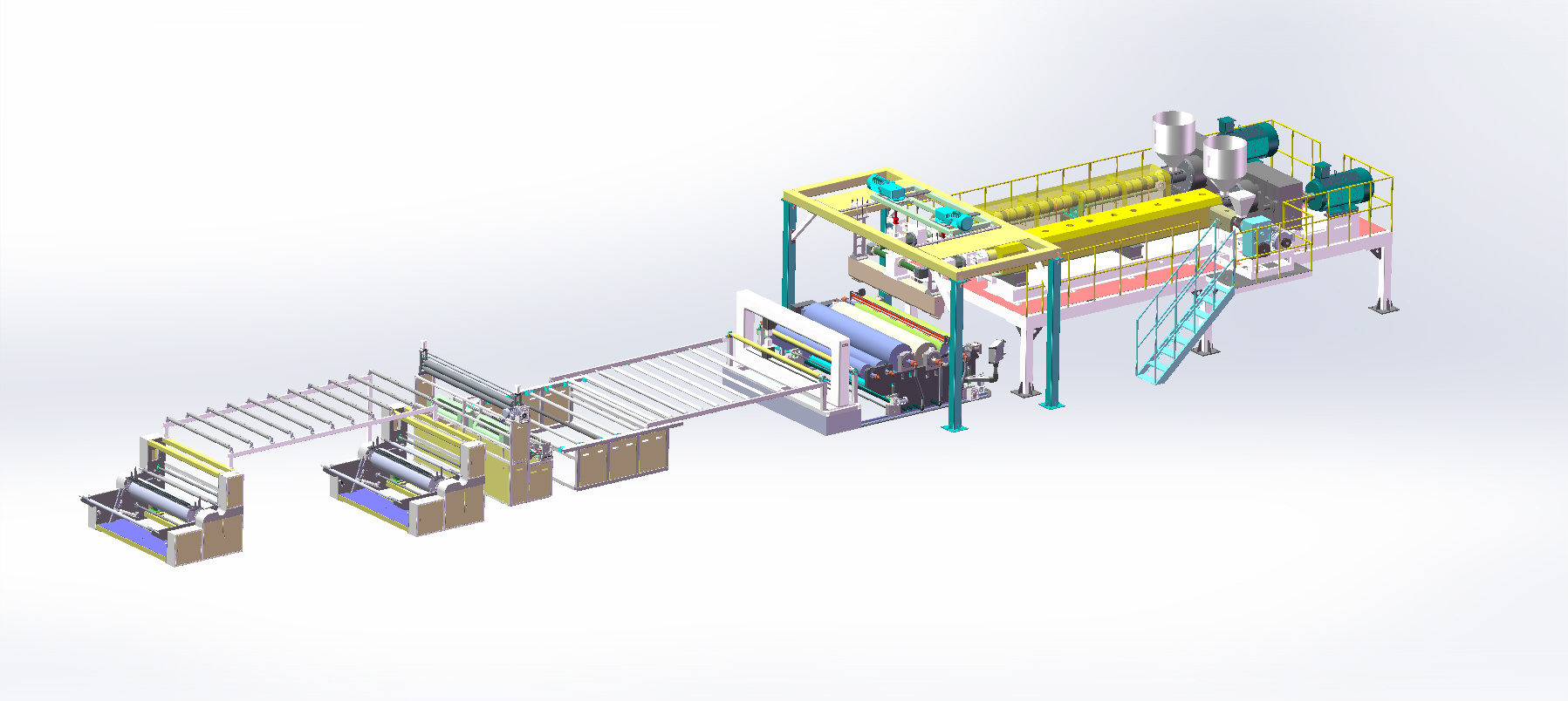 EVA solar cell packaging film production line