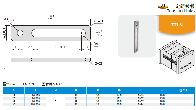 【開模師】塑膠模具配件定距拉板TTLN