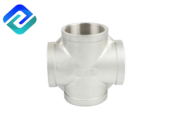  Precision casting stainless steel four-way threaded connection 