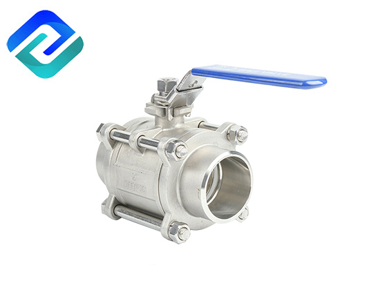 Factory direct 3 pc welded ball valve stainless steel precision casting
