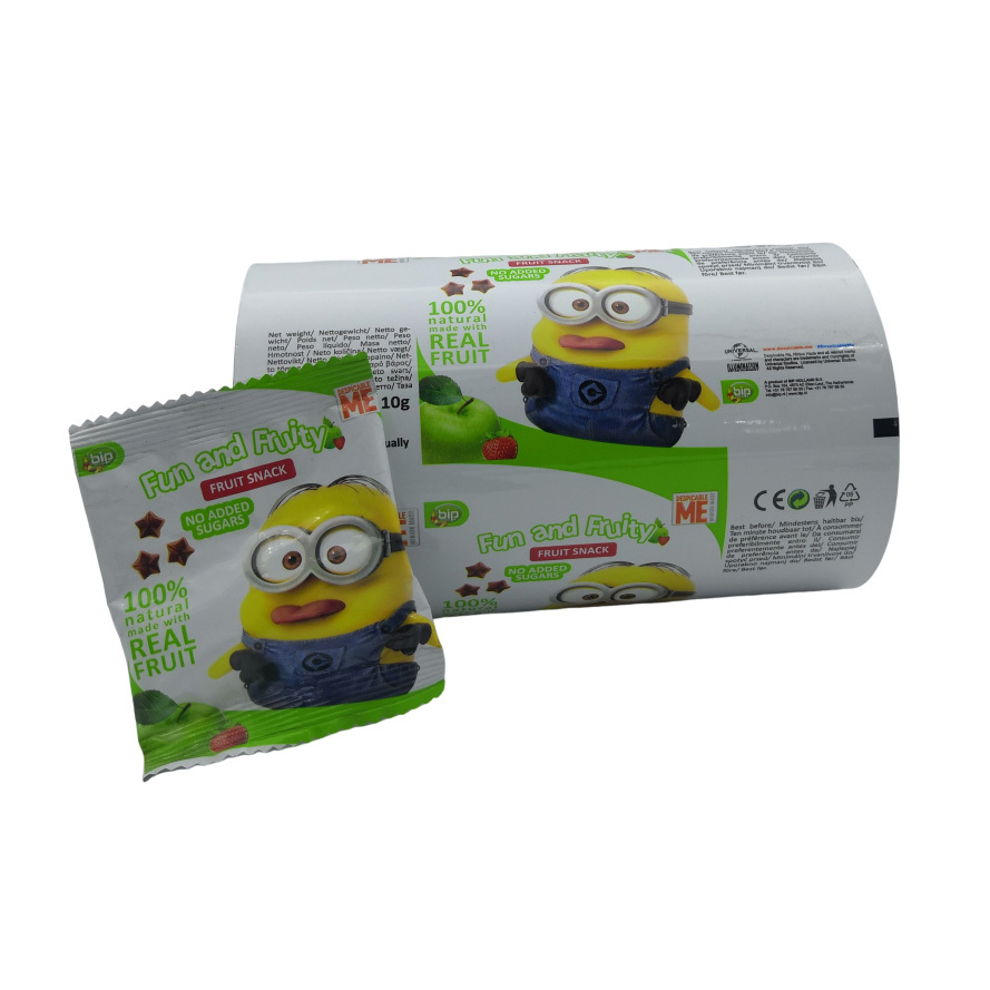 Metalized film roll for soft candy