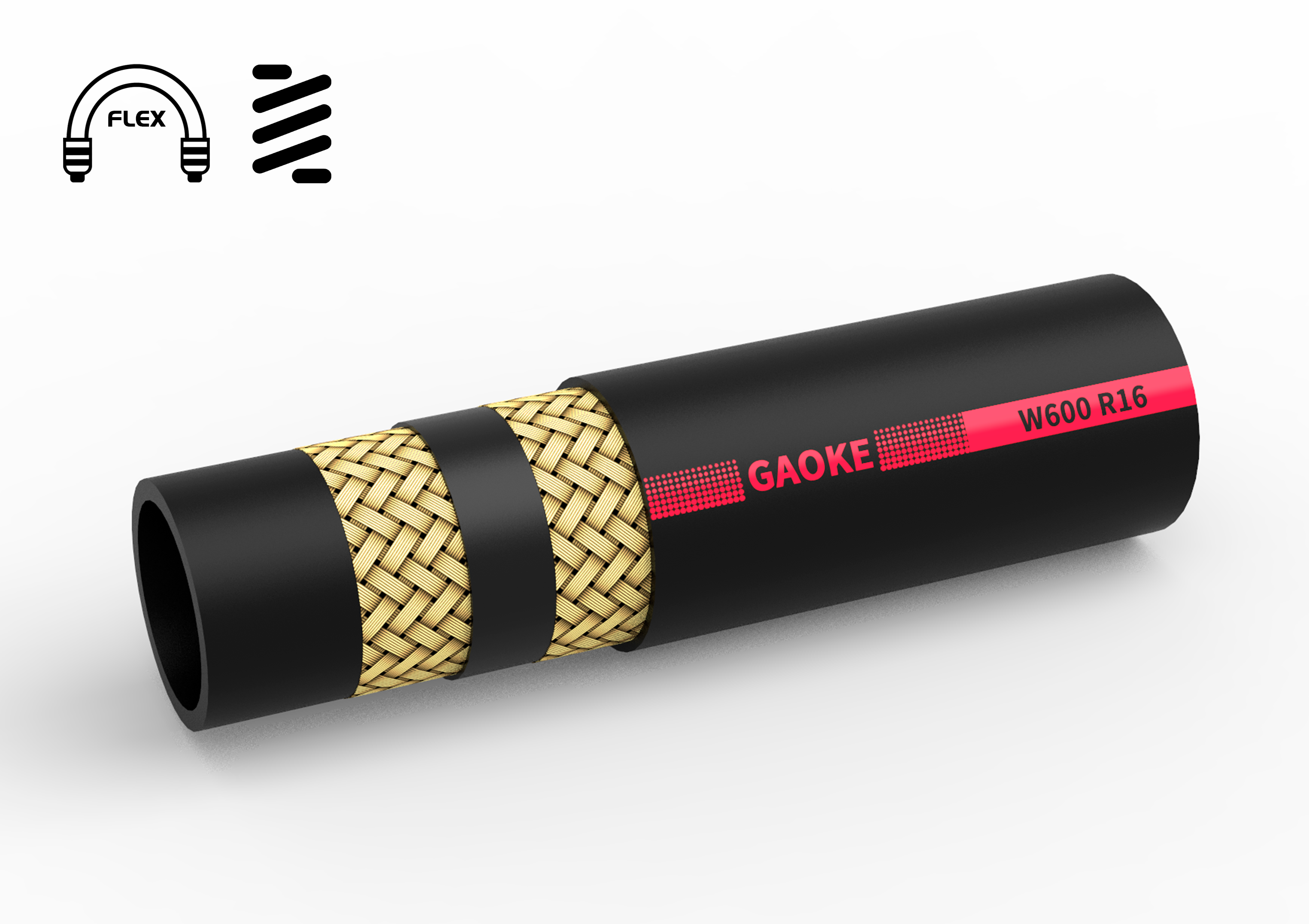 Flexible hydraulic hoses