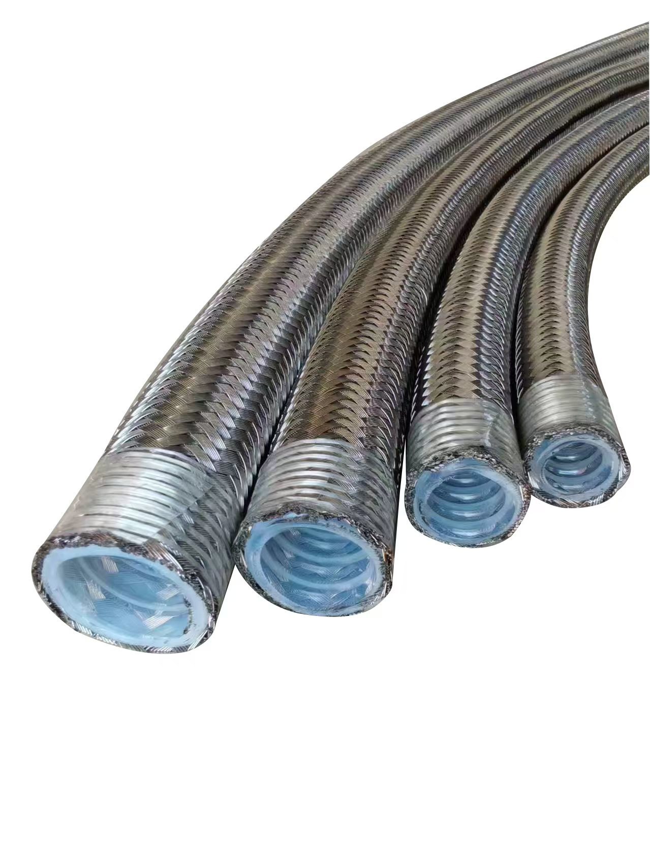Stainless steel braided teflon bellows