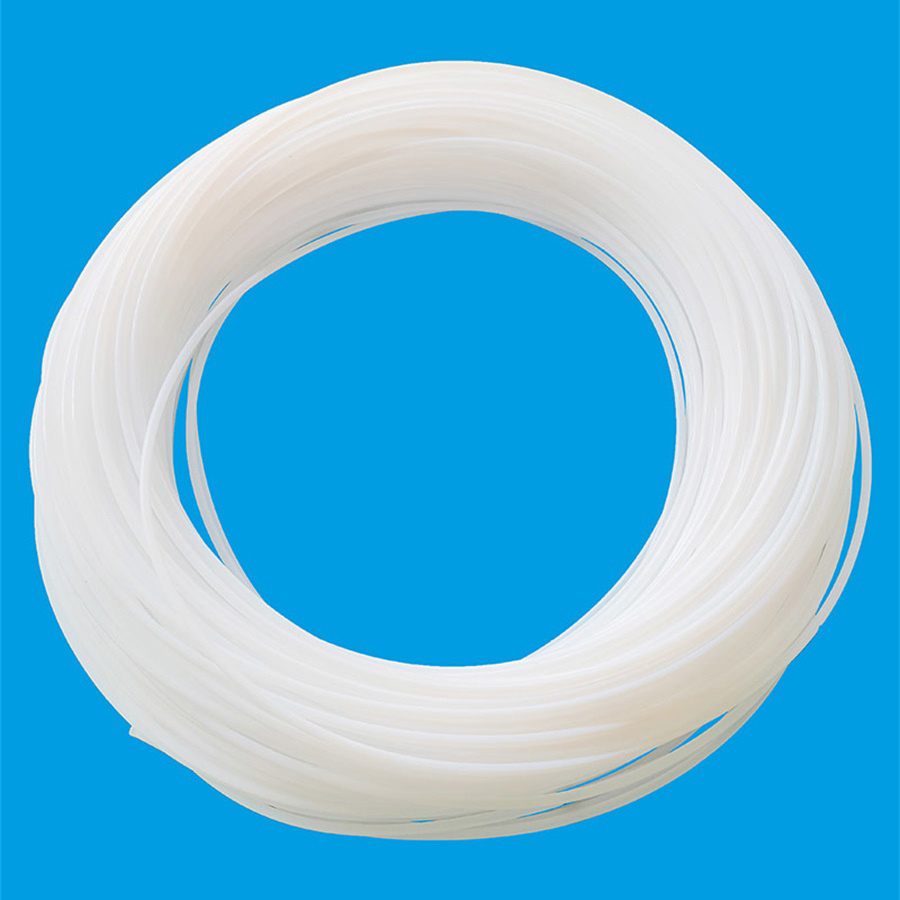 Tubo recto de teflón blanco lechoso