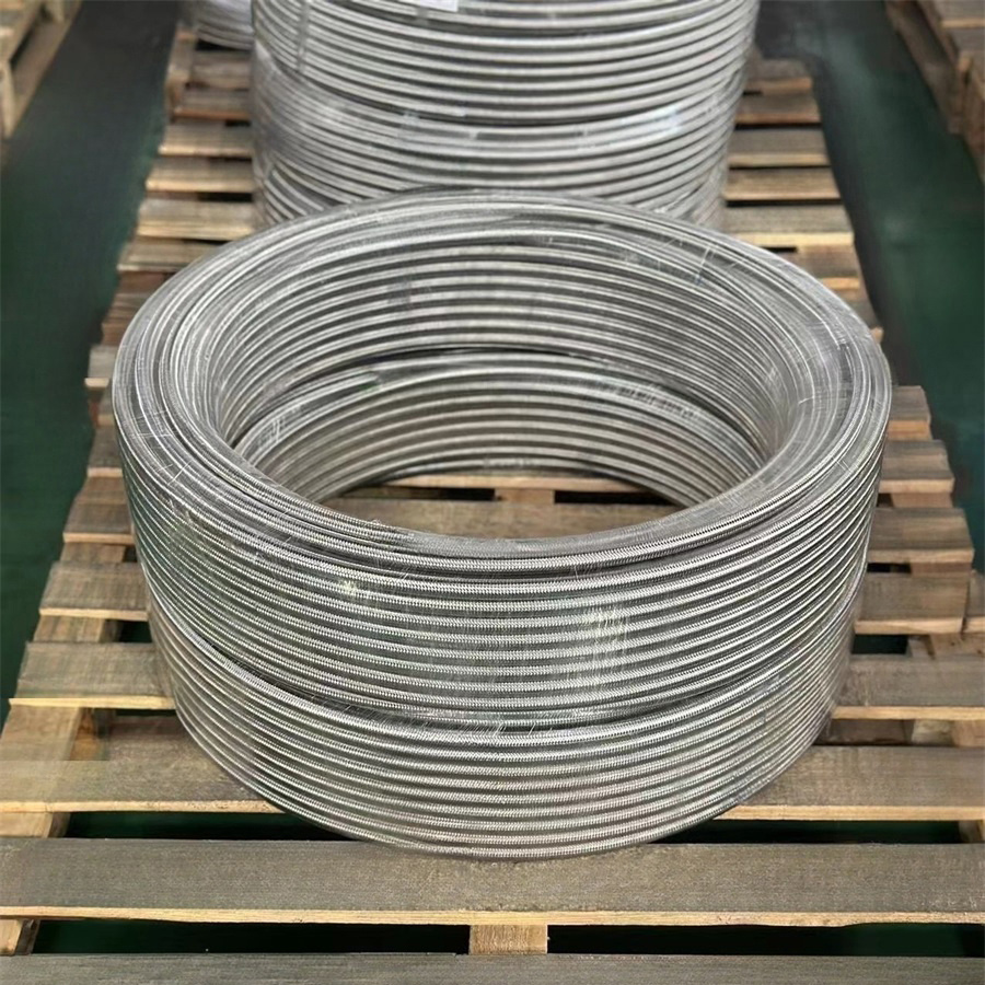 Stainless steel braided teflon bellows