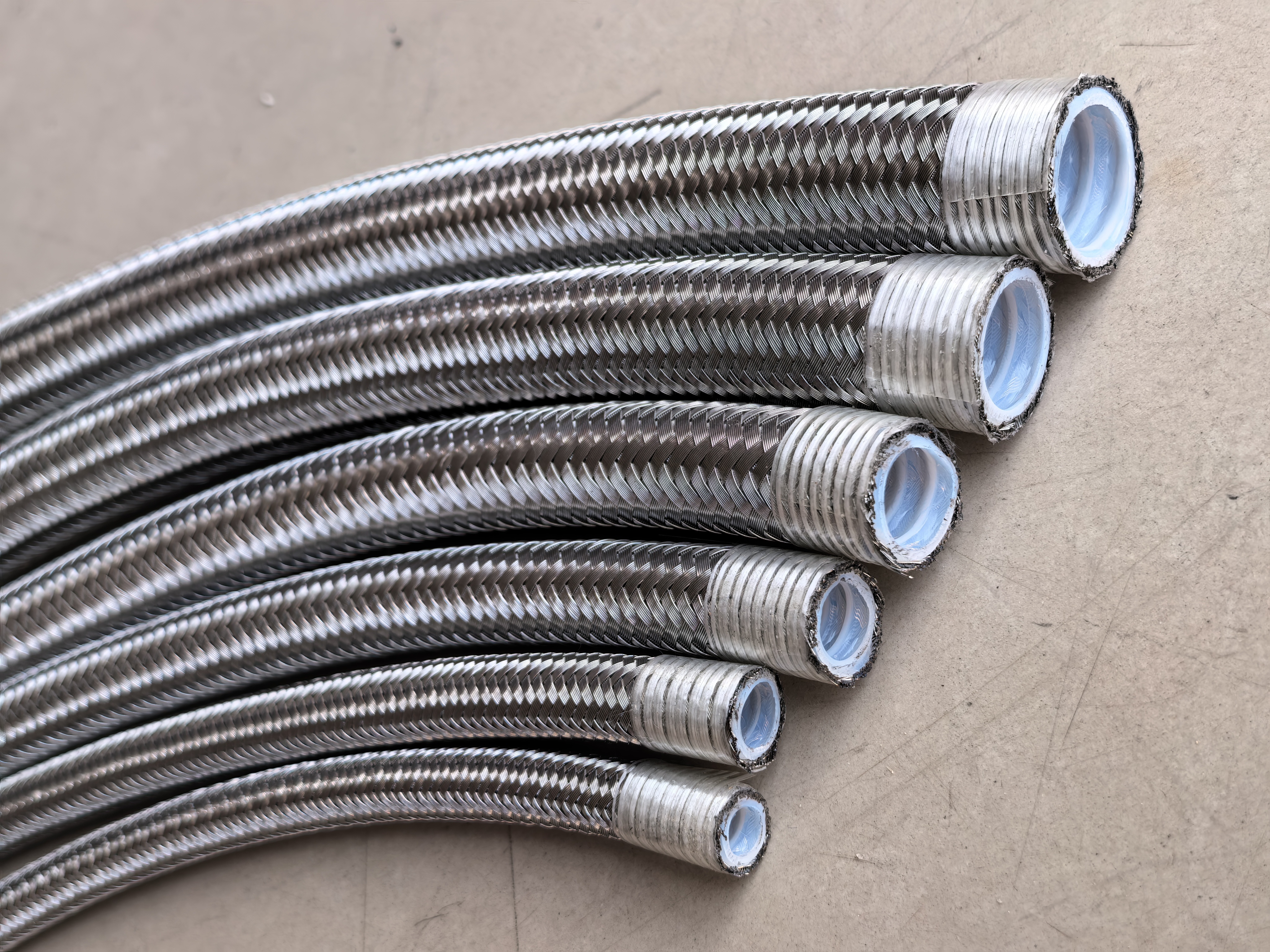 Stainless Steel Braided Teflon Straight Tube