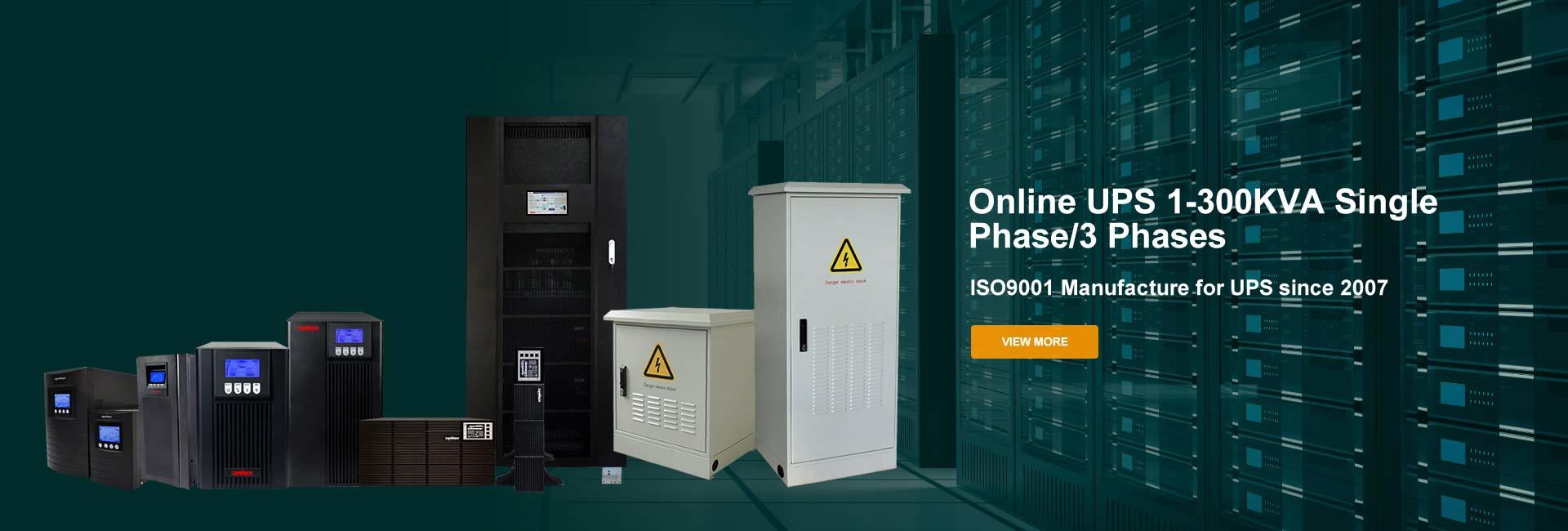 Online UPS 1-300KVA single phase/3 phases