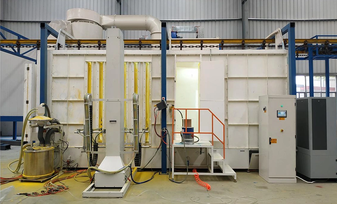 Automatic shot blasting machine automatic spraying line Automatic shot blasting machine automatic spraying line