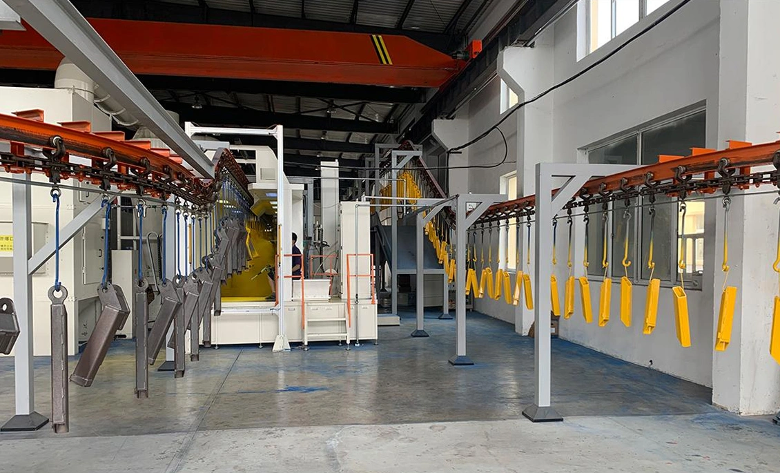 Automatic shot blasting machine automatic spraying line Automatic shot blasting machine automatic spraying line