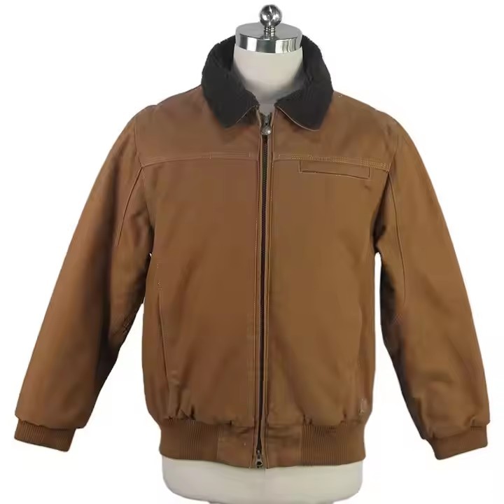 CP-JKT-104批發高品質新設計冬季夾克定製棉帆布絎縫夾克工作服