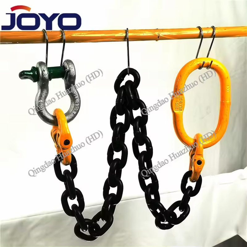 G80 chain sing 1 leg with shackle ,EN1677, ISO9001:2015,CE certification
