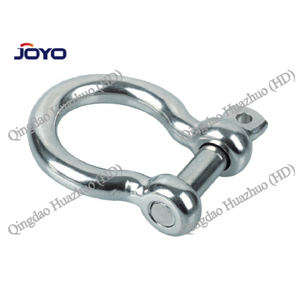 STAINLESS STEEL EUROPEAN TYPE LARGE BOW SHACKLE,    a.i.s.i 304 or 316