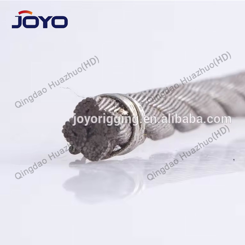 Ungalvanized 4V X 39S+5FC 4 strands flat no-rotating steel wire rope