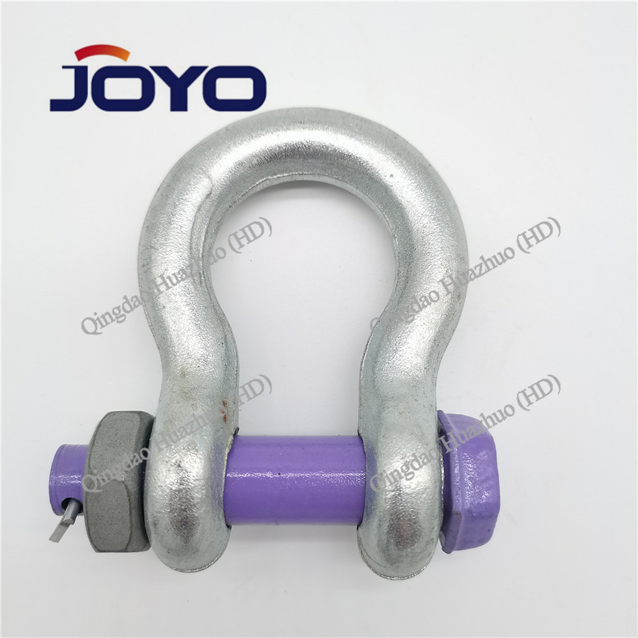 High strength forged G2130 4 time 3/4 inch marine rigging bolt type safety pin anchor shackle, ISO9001