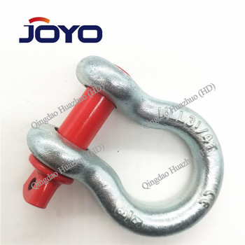 Bow shackle  3/4" 4.75T G209  4 times   shackle lifting marine screw pin bow shackle,ISO9001:2015 CE certification