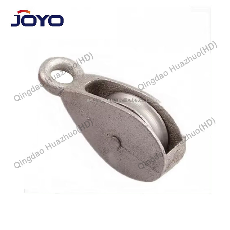 High quality zinc plated single sheave casting rigid eye type pulley block