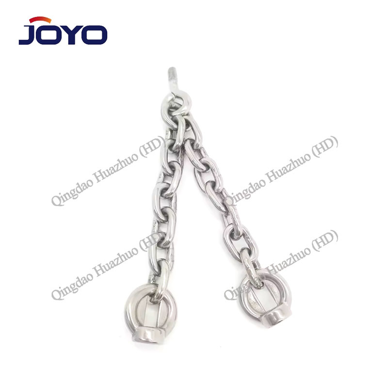 Heavy Duty stainless stainless link chain and stainless steel eye bolt set ,swing accessories