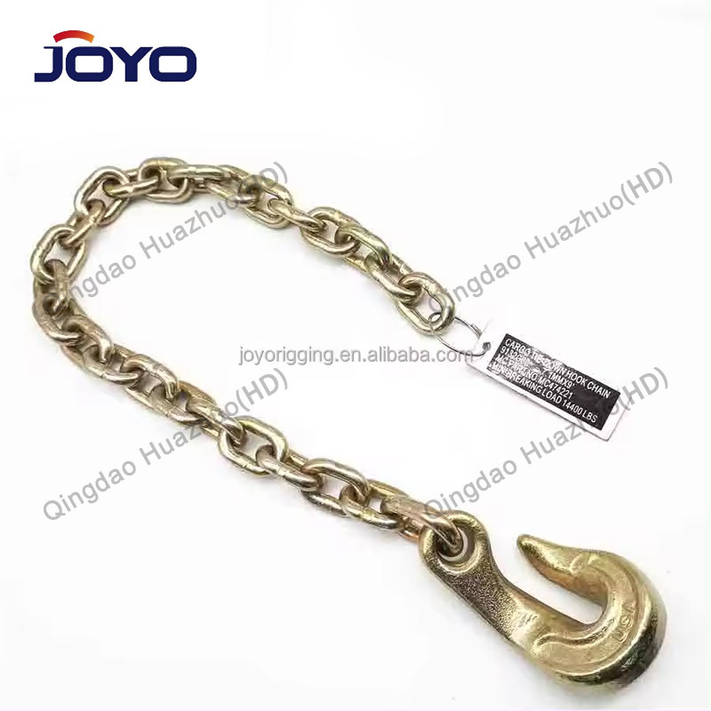 G80 tie down chain with eye bending hook on both ends