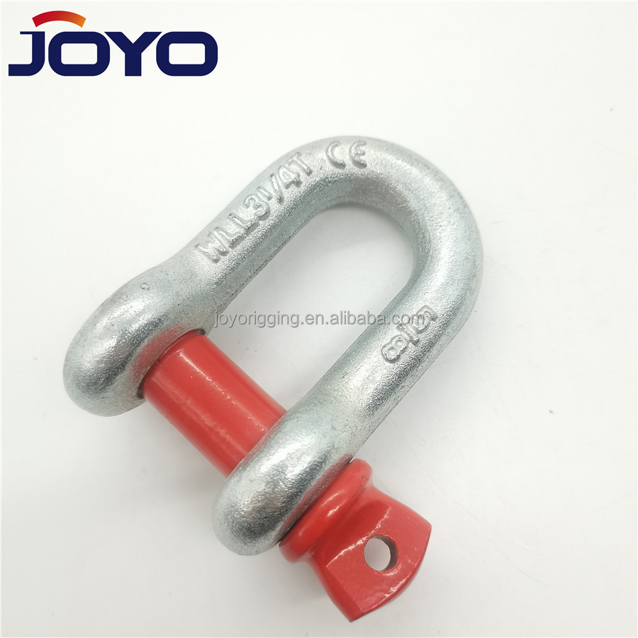 Hot dip galvanized drop forged G210 high load lifting marine screw pin chain shackle,color coated pin