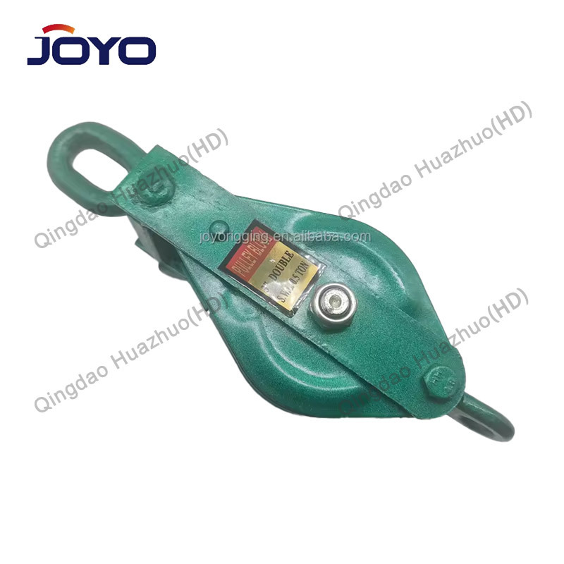 Heavy duty single sheave open type Crane rigging lifting Snatch Pulley Block with eye