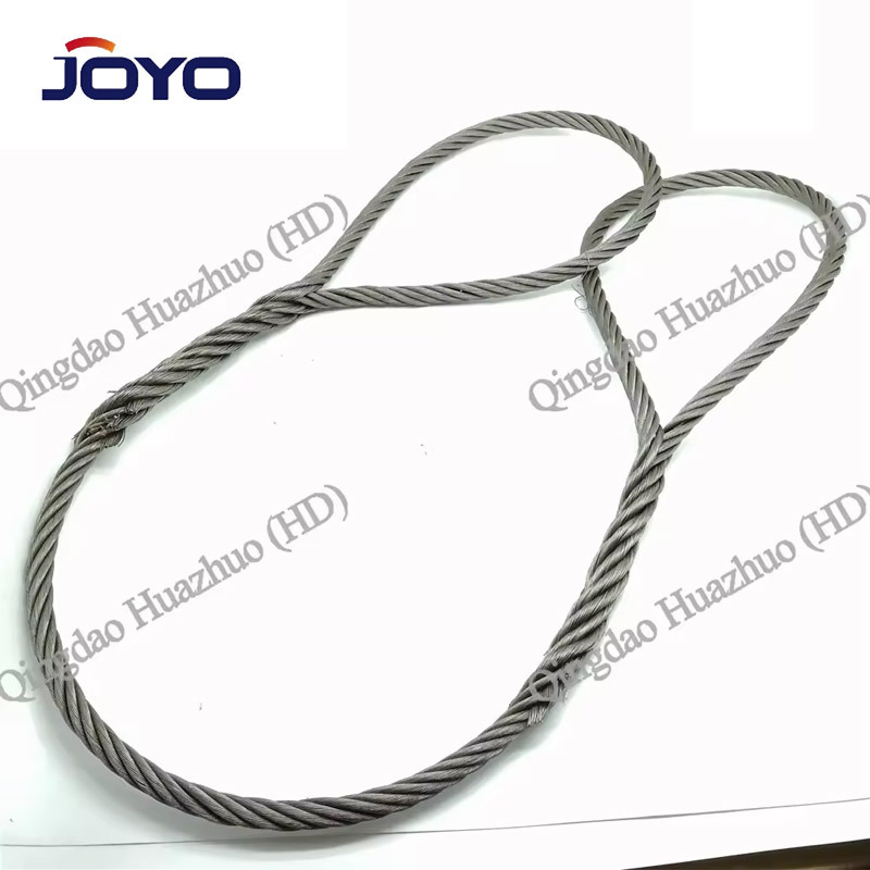 Flat braided steel wire rope lifting sling,steel wire rope ,ISO9001:2015