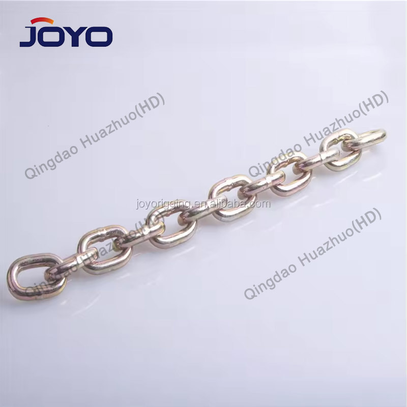 China manufacturer High Quality NACM96 standard golden galvanized US type G30 proof coil steel chain