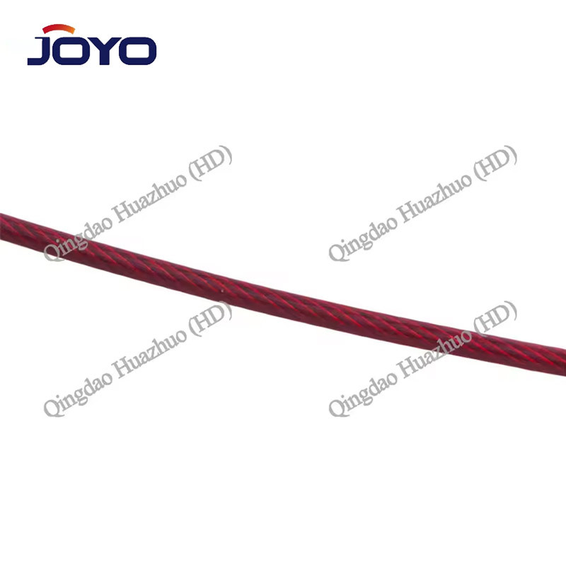 Red color PVC coated Galvanized steel wire rope