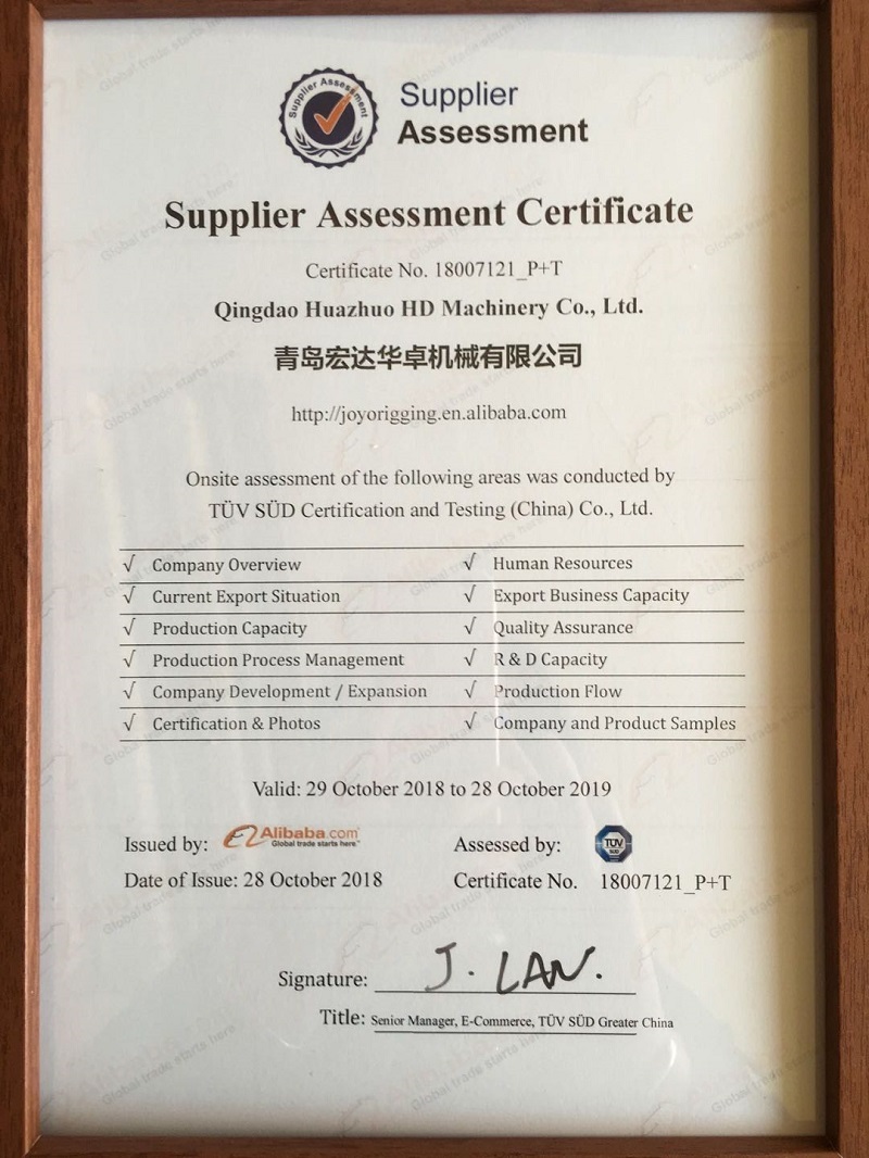 TUV CERTIFICATION TUV CERTIFICATION