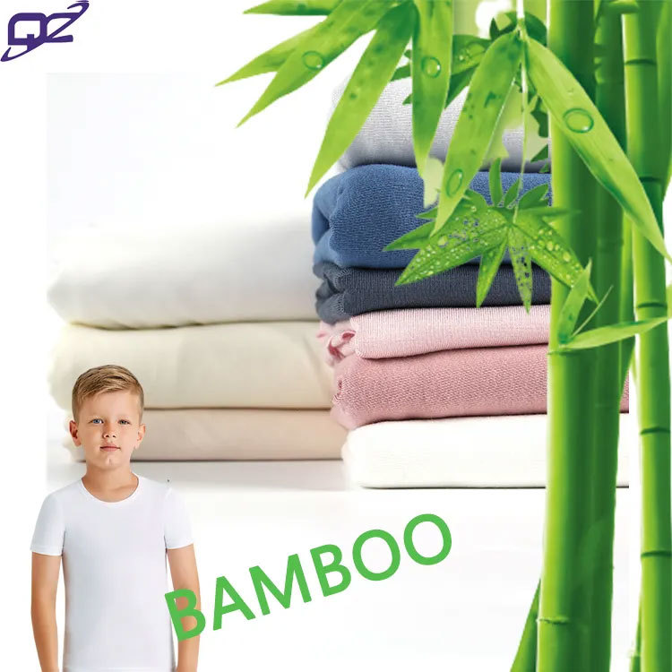Anti-pill factory direct supply eco-friendly organic fiber knit interlock 100% bamboo fabric for clothes