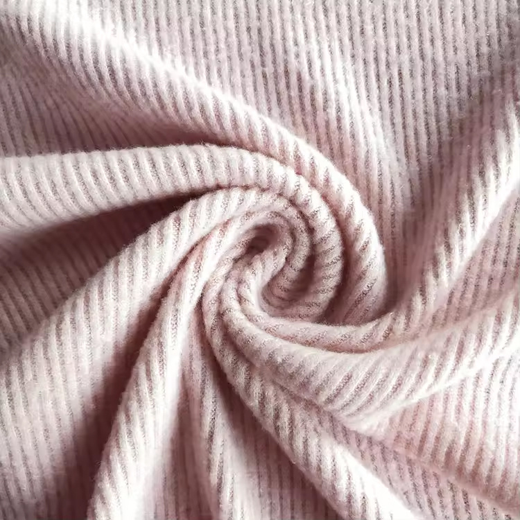 71/24/5 rayon polyester spandex 3x3 rib knit fabric for sweater