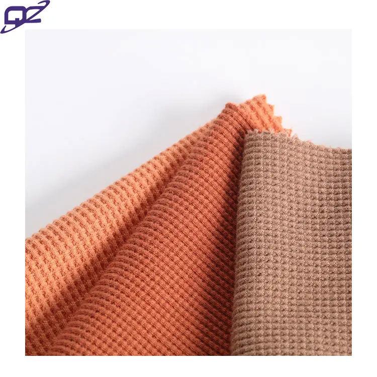 2023 Latest Design Eco-friendly Tear-Resistant Breathable Knitted Organic Cotton Waffle Fabric For Coat