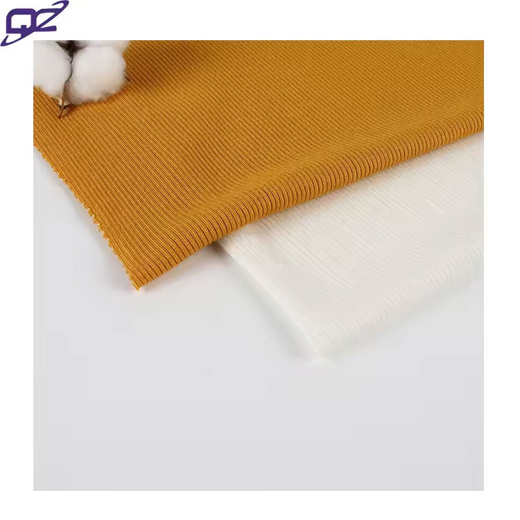 Eco-friendly breathable wicking anti bacteria 4 way stretch spandex 2*2 modal rib fabric for sweater shirts
