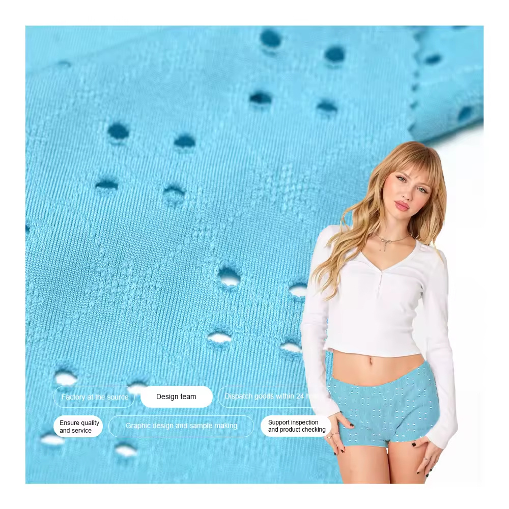 High Quality 92% Polyester 8% Spandex Stretch air Breathable Mesh Knit Fabric for Clothes Women Soft
