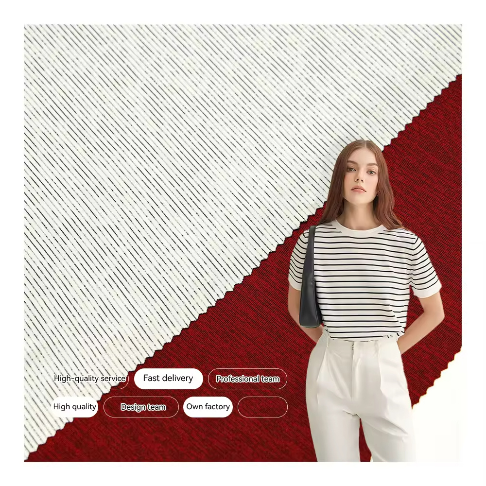 Breathable Eco-friendly Knitted 88% Polyester 12% Spandex Single Jersey Fabric for Clothing T-Shirts