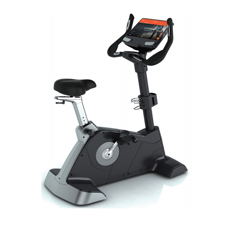 Touch screen upright bike (self-generating system)