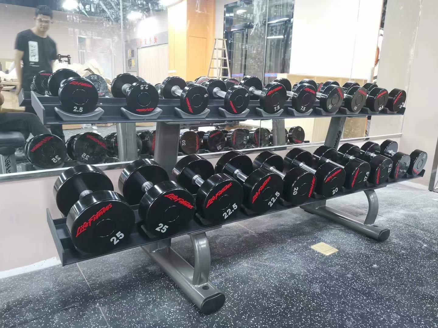 Feedback on the completion of commercial gym equipment assembly for New Zealand customers.