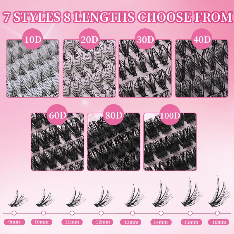 DIY cluster eyelash 10D-100D
