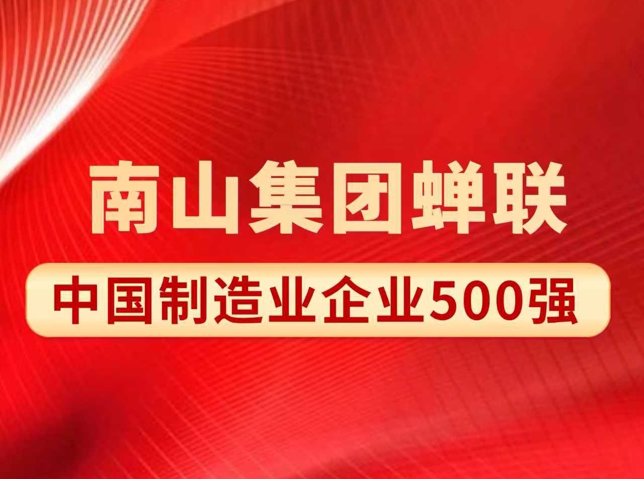南山集团蝉联“中国制造业企业500强”