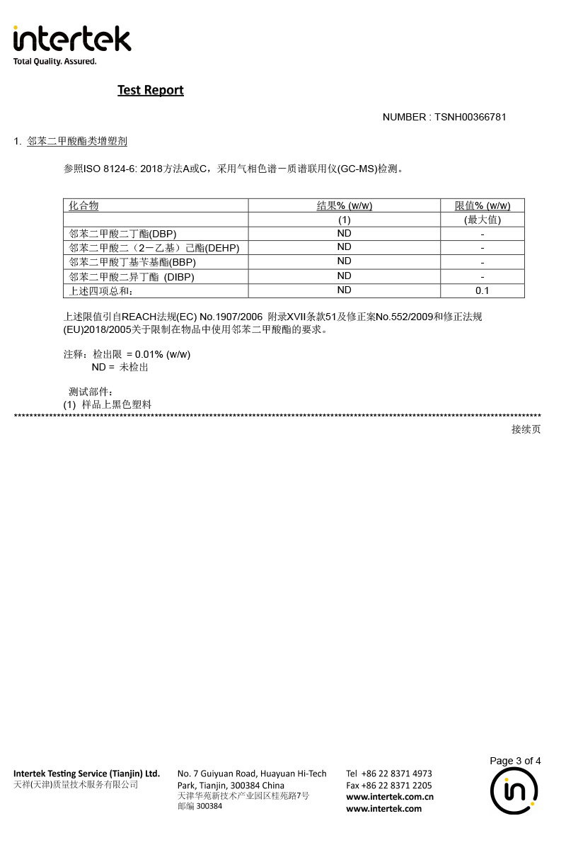 Test Report 003 Test Report 003
