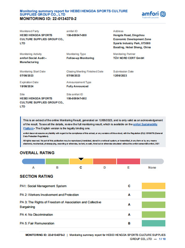 BSCI factory inspection report BSCI factory inspection report