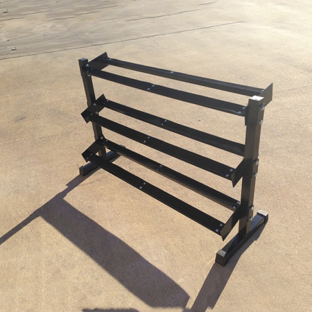 three-tier dumbbell rack