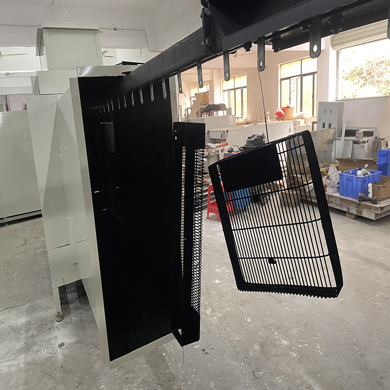 Hanging three-dimensional flocking equipment assembly line